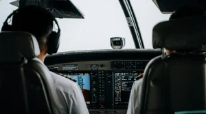 foto vanuit de cockpit
