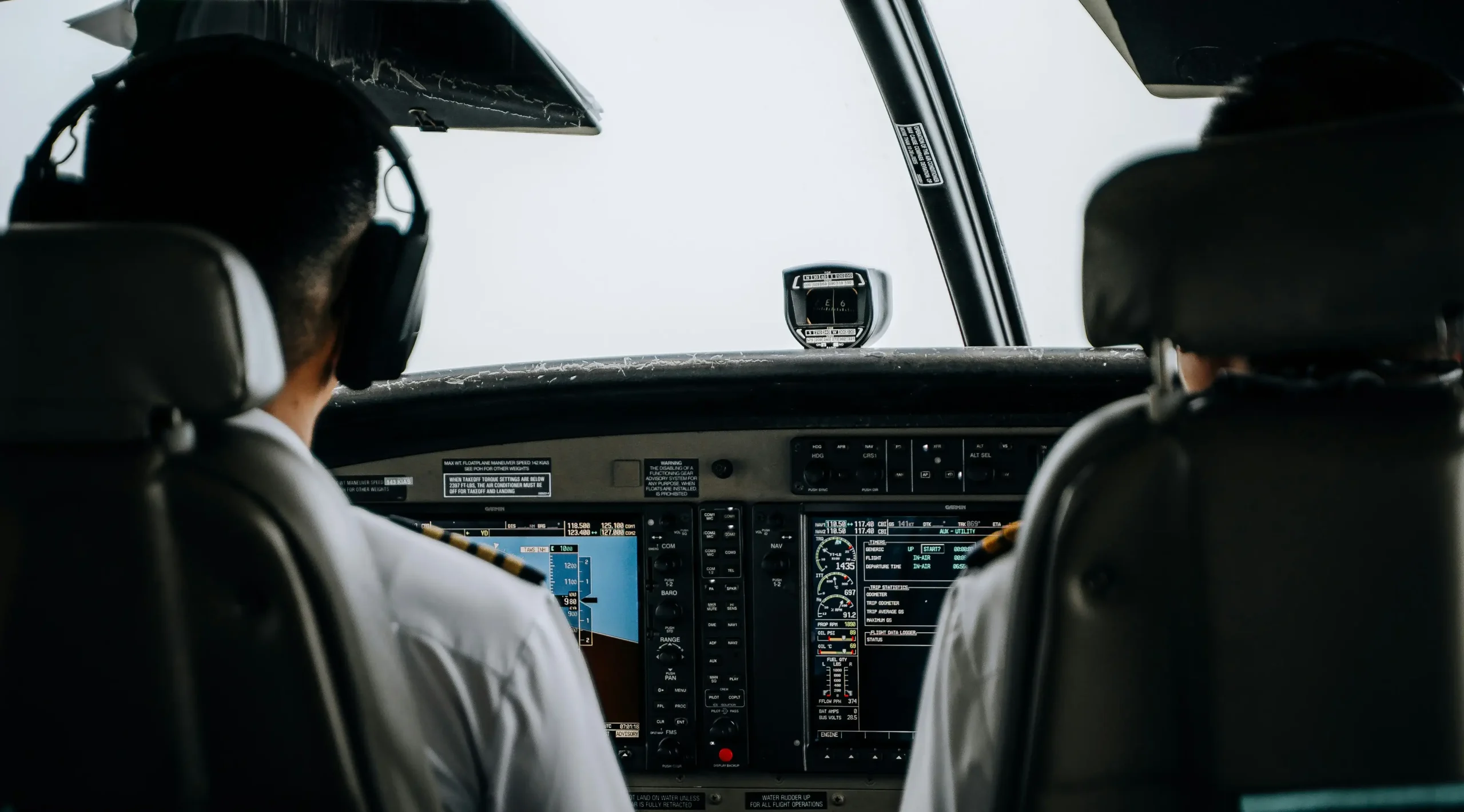 foto vanuit de cockpit